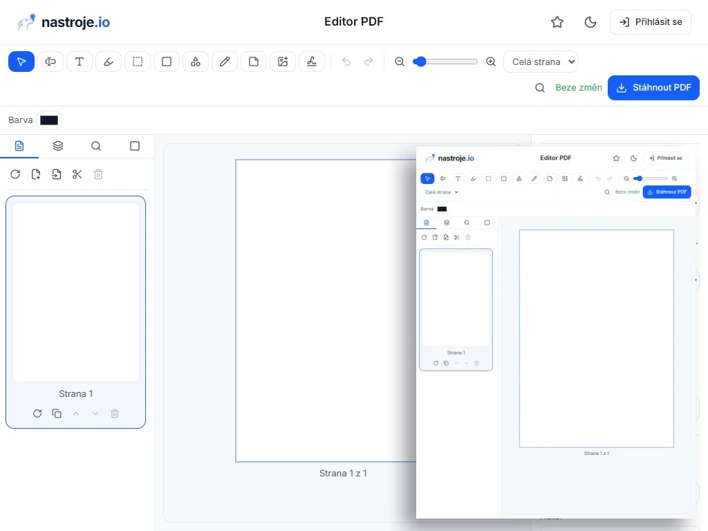 PDF editor interface