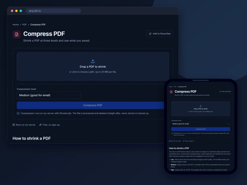 Preview of Compress PDF