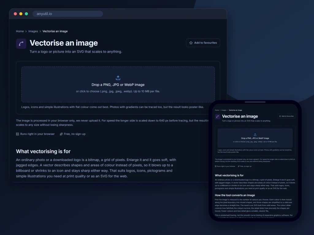 Preview of Vectorise an image