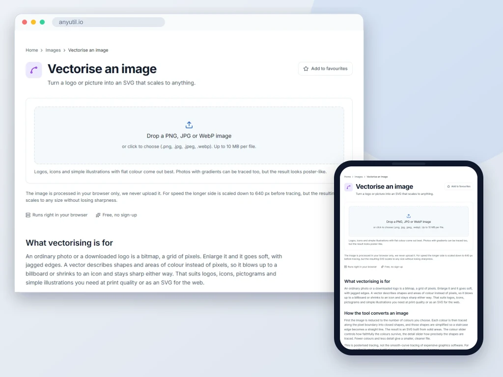 Preview of Vectorise an image